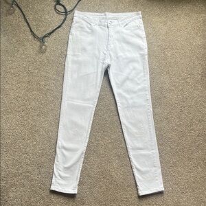 SHEIN Women's High Waisted White Jeans